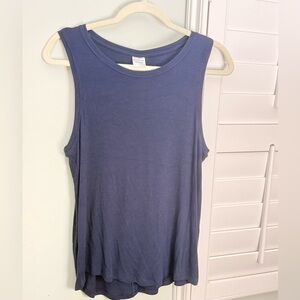 Athleta Sleeveless Keyhole Back Tank Top Navy Blue Medium